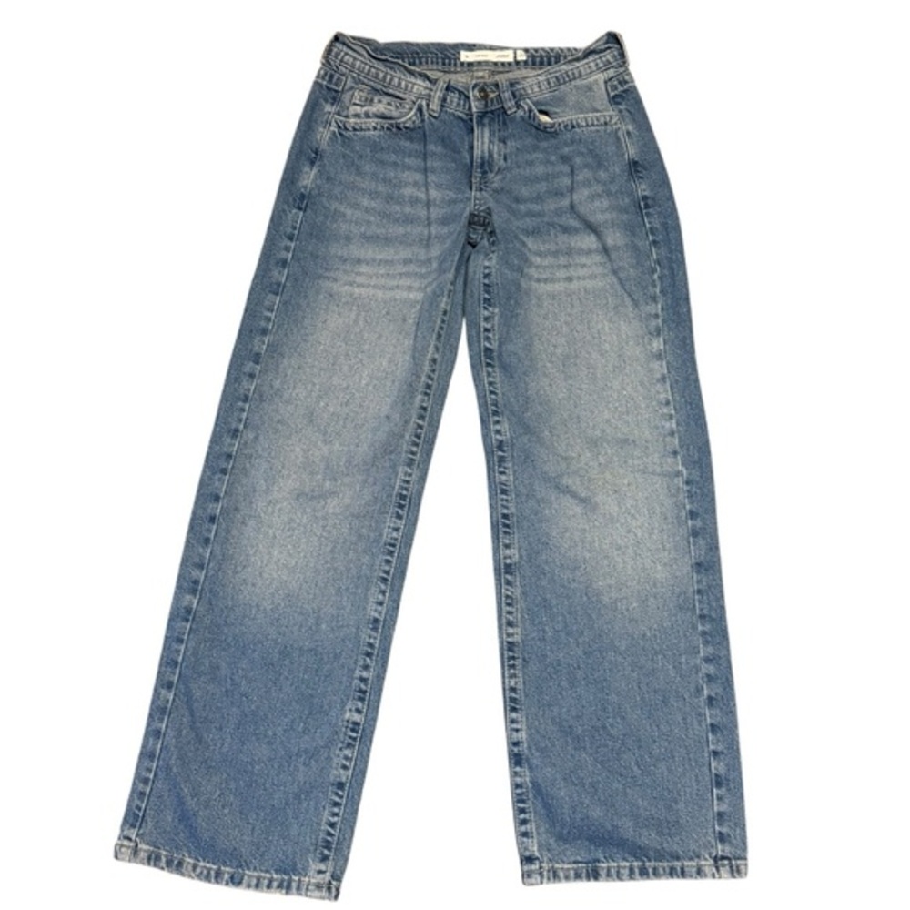 Subdued Low Waist Baggy Denim Jeans Wide Leg Trendy‎ Y2K Euro Spring Size 4